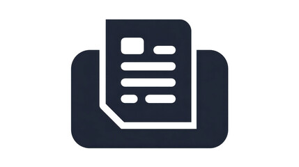 Document icon paper file form symbol black isolated simple vector office business communication information data template flat minimal modern digital technology web application interface sign