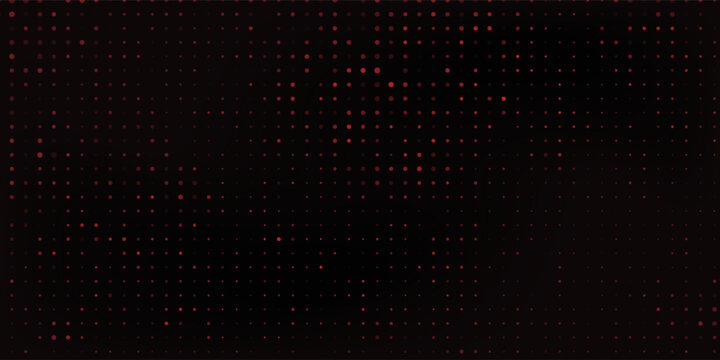Abstract background of red dots on black background, vector illustration