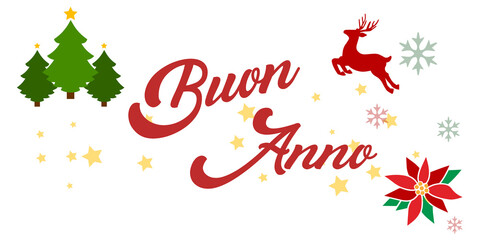 scritta auguri buone feste natale capodanno felice e buon anno nuovo