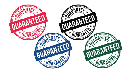 Fototapeta premium Four colored guaranteed stamps. set of stamps for sale