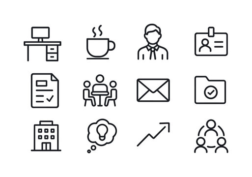 Youth Internships Icons. Youth Internships. Line icon set of You