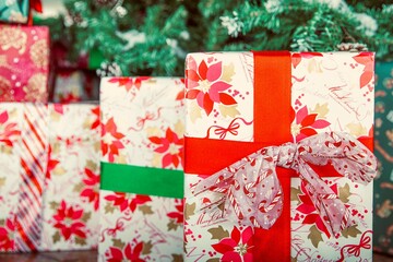 クリスマスイメージ、たくさんのプレゼント箱