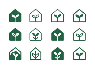 Greenhouse Icons Collection. greenhouse. Icon set. Set Logo of g