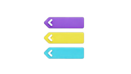 Obraz premium Colorful 3D Sticky Notes on White Background