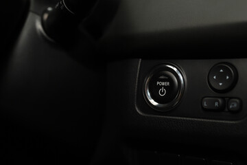 car automatic start/stop button for the electric vehicle system.