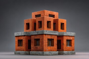 A conceptual, modern architectural form.