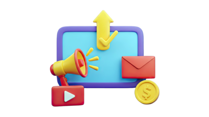 Digital Marketing Concept: Promotion, Growth, and Success