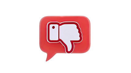 Fototapeta premium Dislike Icon in a Speech Bubble on White Background