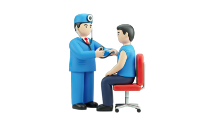 Doctor Checking Patient's Health with Stethoscope