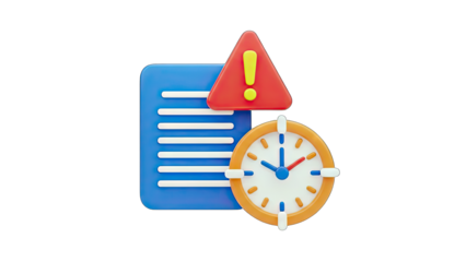 Document Deadline Alert: Time Management Concept