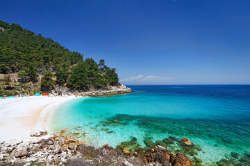 Fototapeta premium Marble beach in Thassos, Greece
