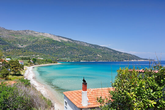 Kinira beach in Thassos, Greece