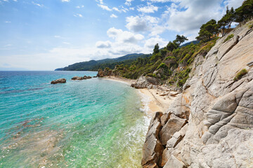 Fava beach in Chalkidiki, Greece