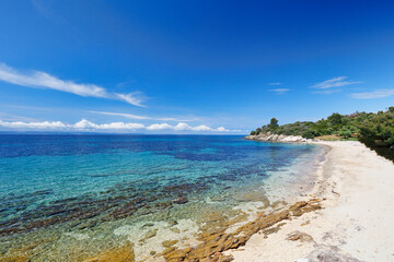 Mikri Elia beach in Chalkidiki, Greece