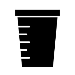 Simple design protein bottle silhouette icon. Vector.