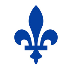 Blue Fleur de lis icon. Vector.