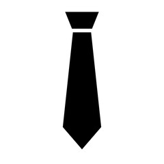 Simple Tie Silhouette Icon. Vector.