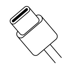 USB Type-C connector icon. Vector.