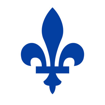 Blue Fleur de lis icon. Vector.