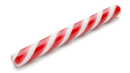 Obraz premium Classic peppermint candy cane with red and white stripes festive sweet treat for Christmas