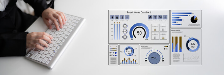 Smart home dashboard manages IoT system. Smart home dashboard controls temperature, dashboard tracks energy, smart home handles devices, and smart home dashboard monitors data. Latch