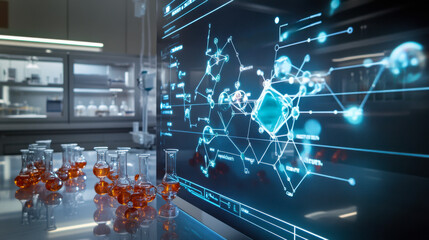 Advanced molecular analysis in a modern laboratory showcasing cutting-edge technology and research processes