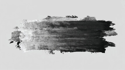 gray and black paint brush stroke on white background