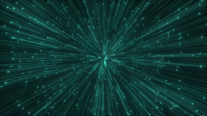 Light Streaks Exploding Outward on Dark Background - Dynamic Sci-Fi Motion - Powered by Adobe