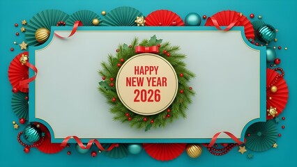Celebrating New Year 2026 with festive decorations and vibrant colors in a joyful holiday scene.