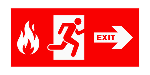Original name(s): Fire safety emergency exit sign