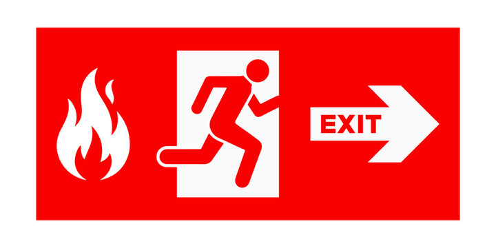 Original name(s): Fire safety emergency exit sign