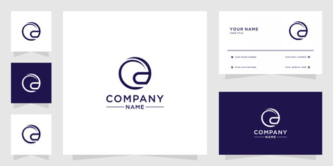 CD letter logo with circle design as shape