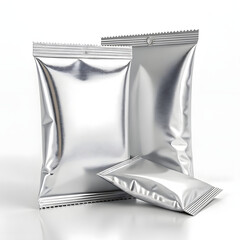 Standing Silver Foil Pouch Mockup