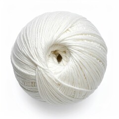Close-up of a ball of white yarn (1)