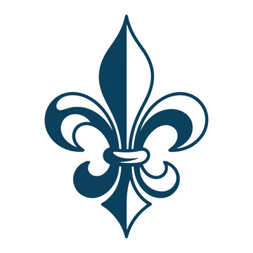 Classic fleur-de-lis silhouette icon &ndash; elegant floral symbo