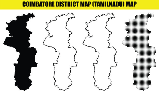 Coimbatore District Map Illustrations