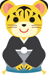 寅年のかわいい虎のイラスト