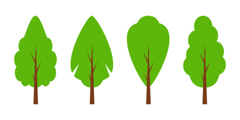 Collection of simple green trees