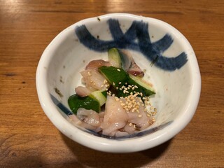 タコときゅうりの和え物