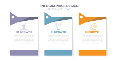 Infographic design business template with icons 3 steps template. Timeline, Business presentation. Vector illustration.