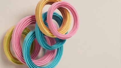 A Pile of Colorful Rolled Paper Strips.