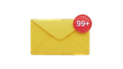 Email Envelope with Notification Alert