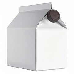 Gray carton milk package, blank