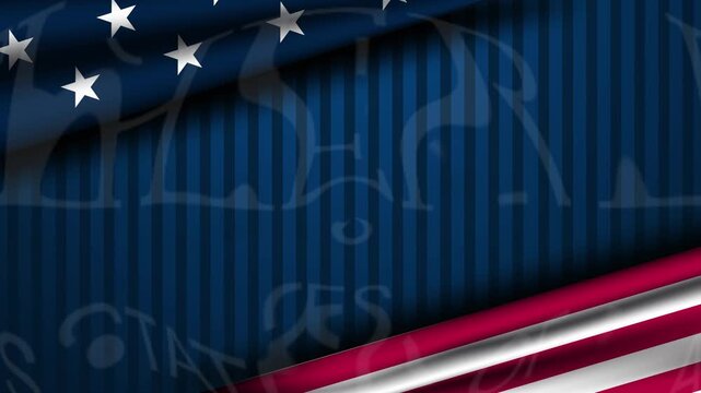 Celebrating MLK Day with sliding American flag in the background. 4k patriotic typography animation of Martin Luther King Jr Day. Honoring the dream