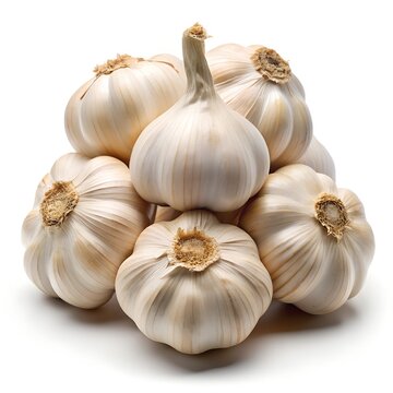 garlic isolated on white
