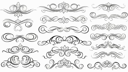 Obraz premium Elegant Swirls and Flourishes Collection for Decorative Design.