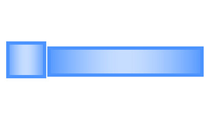 Obraz premium Clean Minimal Title Bar in blue color isolated in transparent background for interviews, documentaries, presentation