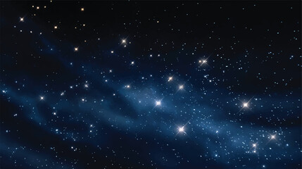 Fototapeta premium Orion Nebula starry night sky with bright stars and stardust