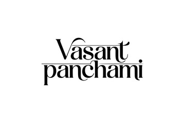 Vasant Panchami Vector Typography | Elegant Festive Lettering for Spring Festival
