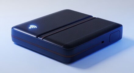 Sleek Black Wireless Device for Modern Connectivity Solutions, Featuring a Minimalist Design and Advanced Technology